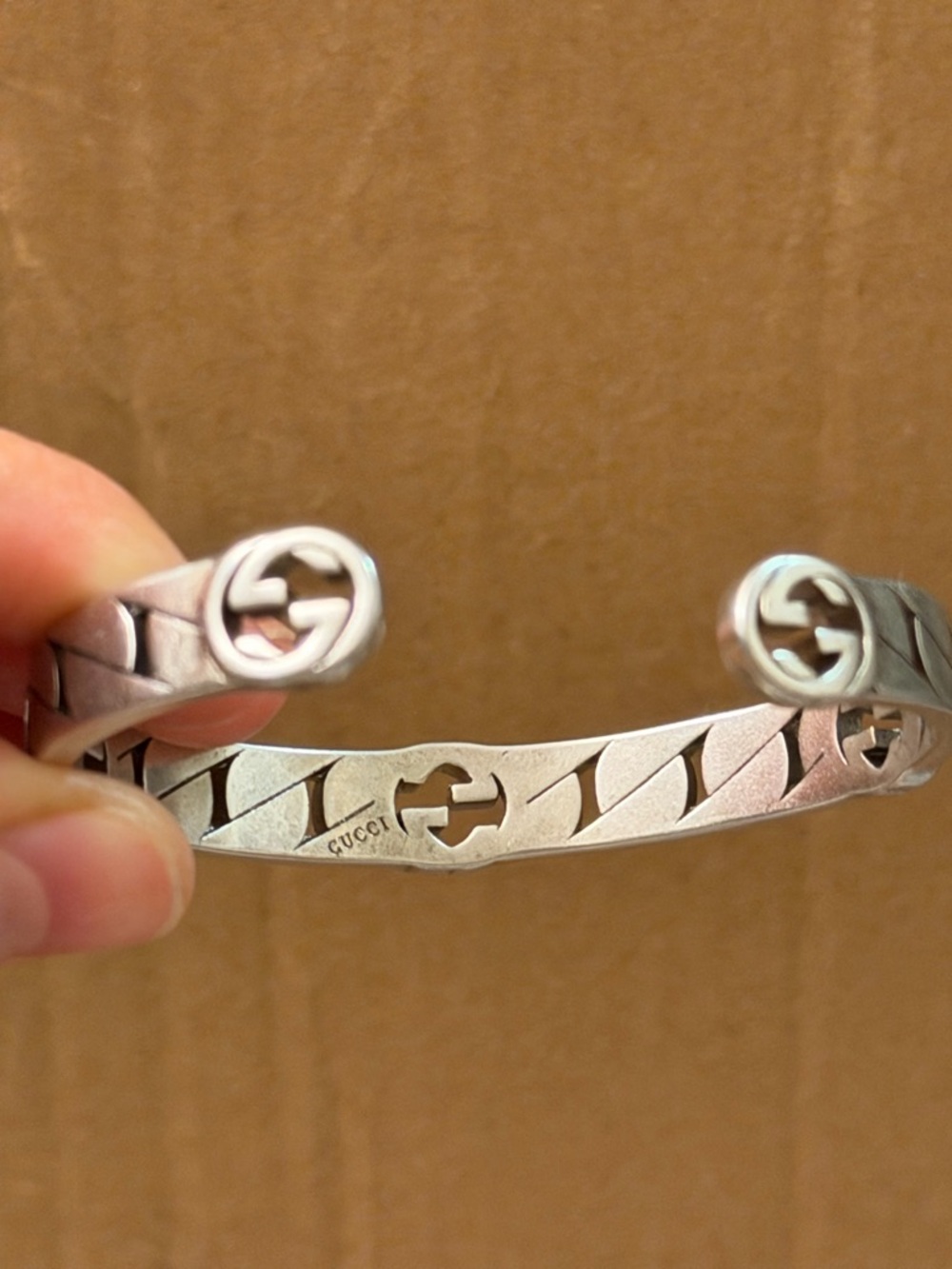 Silver Gucci Cuff Bracelet - Picture 10 of 11